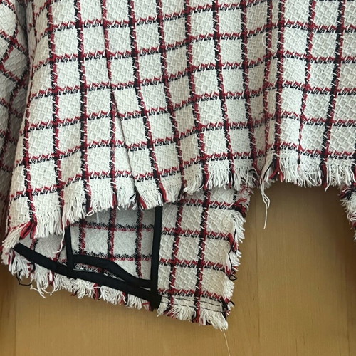 Zara jacket white with blue and red stripes like new, summer, metal zippers