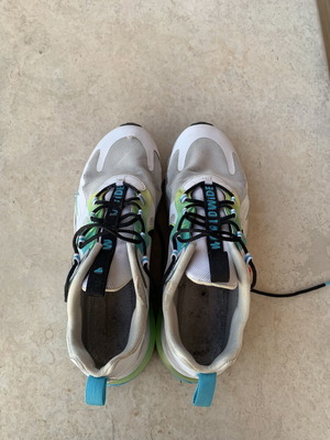 Nike Air Max 270 React sneakers used, size 44, white and green