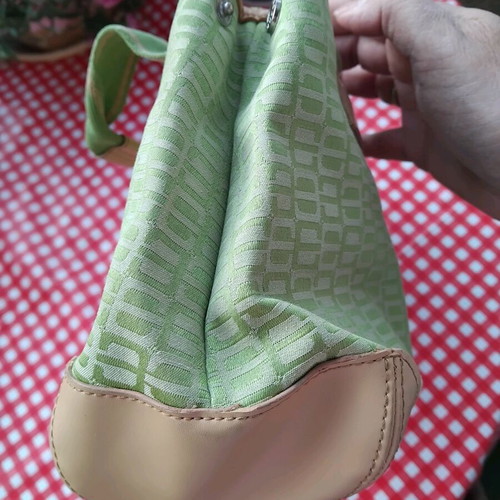 Esprit handbag like new, mint color, satin fabric