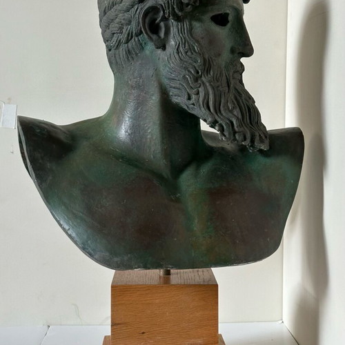 Bust Head of Zeus or Poseidon of Artemision like new, official plaster cast