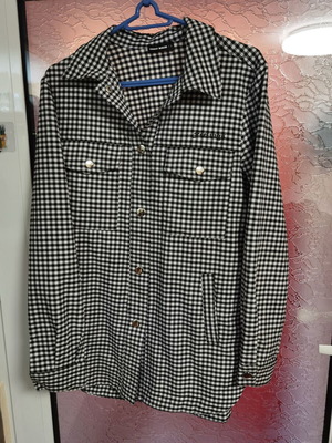 Checked shirt black and white like new, Tally Weijl, elastic