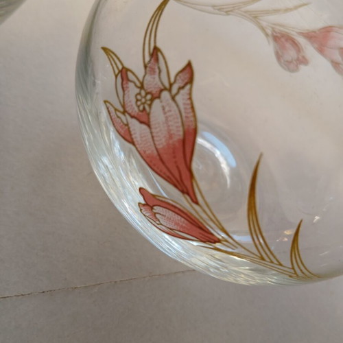 Vintage glass romantic jars with flowers & butterfly tealight holder