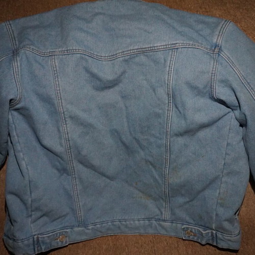 Men's denim jacket used, size S, blue