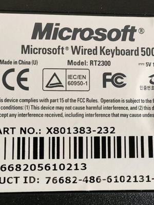 Microsoft Wired 500 keyboard like new