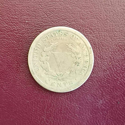 USA 5 Cents Coin 1907 used Liberty Head V-Nickel