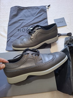 Hogan ανδρικά loafers γκρι δέρμα σαν καινούργιο μέγεθος 42.5