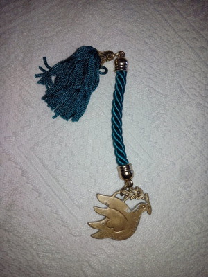 Handmade decorative charm with peace dove new