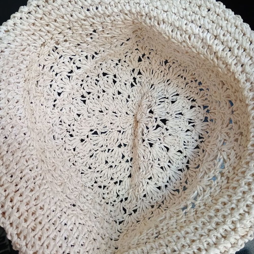 Vintage 60s-70s Women's Summer Hat white used, EKG