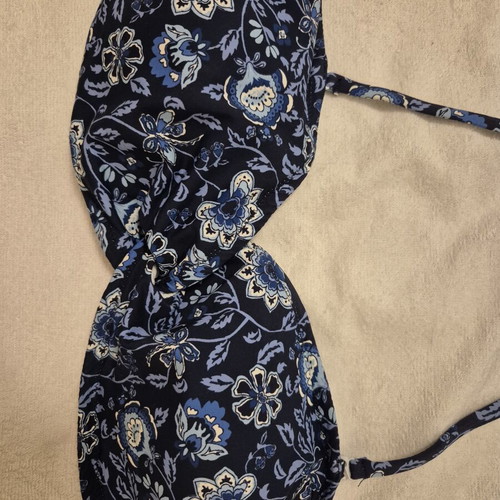 Pepe Jeans bikini top blue floral new, size L