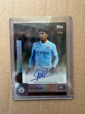 Topps David Silva αυτόγραφο κάρτα Manchester City σαν καινούργιο
