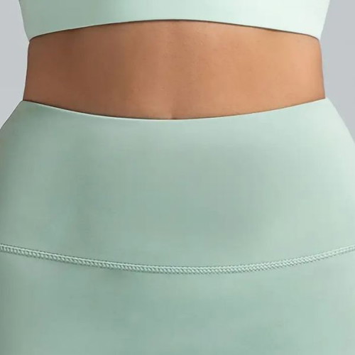 Women's high-waisted elastic leggings new, green, size L