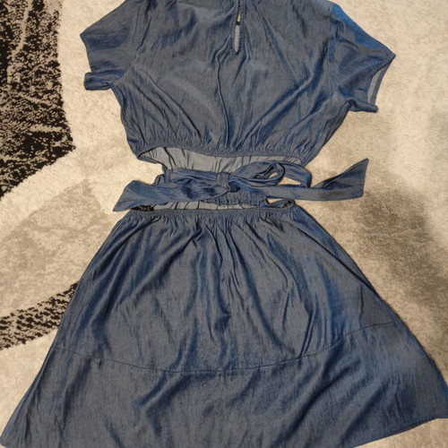 Toi&Moi mini denim dress blue with cutouts size Large like new