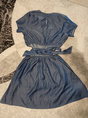 Toi&Moi mini denim dress blue with cutouts size Large like new