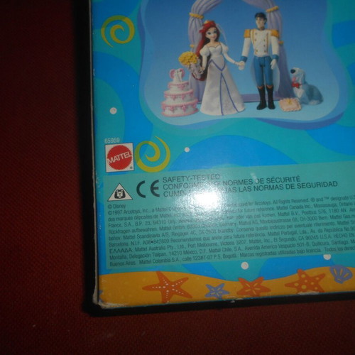 Ariel and Eric Wedding Giftset by Mattel used, vintage 1997