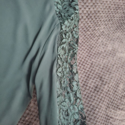 Lucifair women's blouse with lace emerald size 48 like new