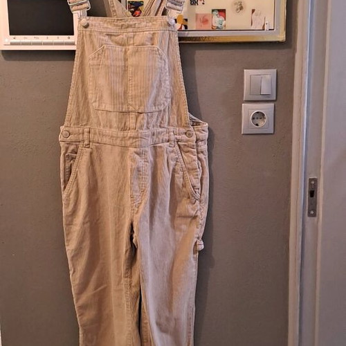 Corduroy overalls like new, size M, beige, Pull & Bear