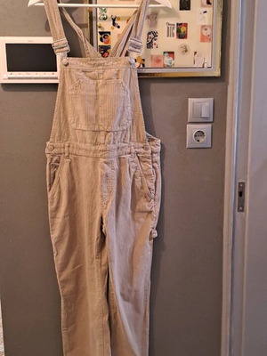 Corduroy overalls like new, size M, beige, Pull & Bear