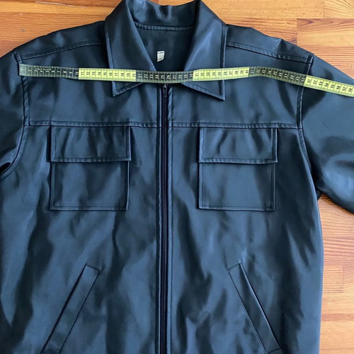 Leather jacket black large vintage used