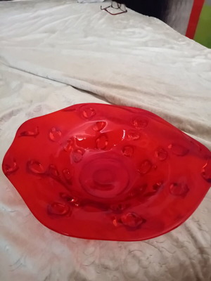 Decorative platter new, red