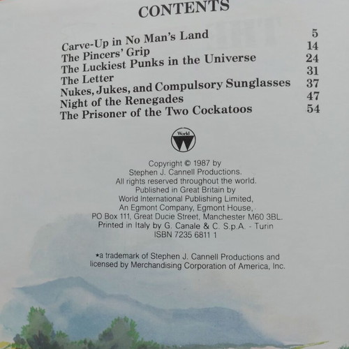 The A-TEAM Annual 1988 hardcover book used