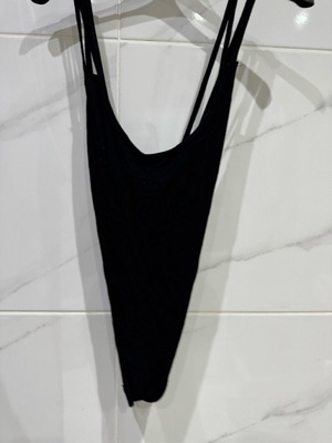 Active girl black bodysuit like new, size S