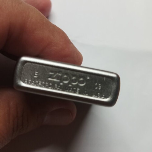 Zippo 205 Satin Chrome lighter, authentic, 2009