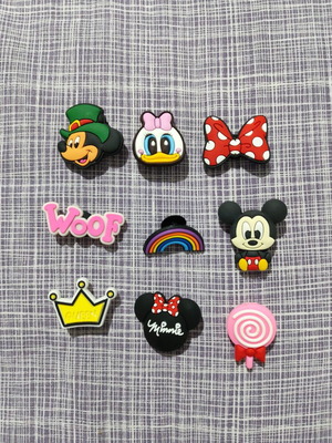 Charms with Mickey Mouse designs like new, colorful set