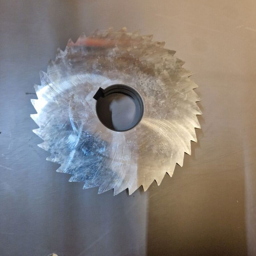 V groove milling cutter disc HSS like new, Φ150x34xΦ40, 45 degrees