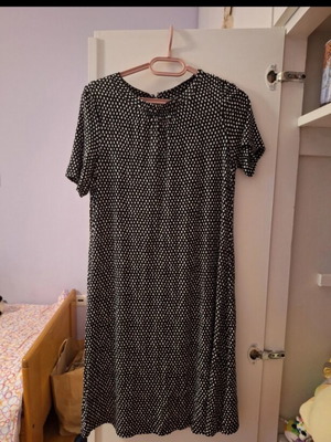 Women's midi dress, black and white