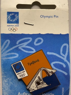 Ολυμπιακή καρφίτσα Αθήνα 2004 Γρεβενά καινούργια