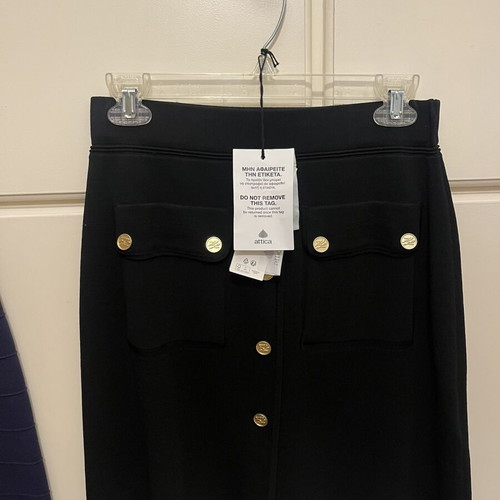 Karl Lagerfeld black bandage A-line skirt, size medium