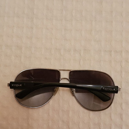 Vogue sunglasses, silver and black frame, modern style