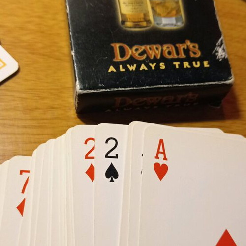 Dewar's Casino Magic playing cards vintage, like new, set of two
