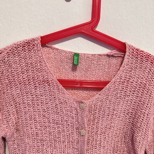 United Colors of Benetton pink knitted cardigan for girls 8-10 years