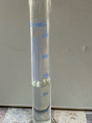 Volumetric glass cylinder 500ml like new