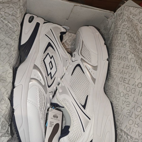 Lotto Athens 4FX men's athletic shoes new, white with silver details
