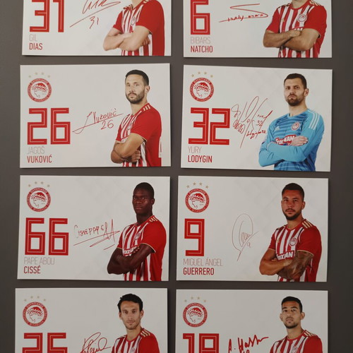 Olympiacos 2018-19 season autographs