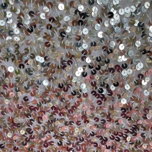 Toi&Moi Mini Dress with Sequins in Nude-Rose and Silver, Size Small, Like New