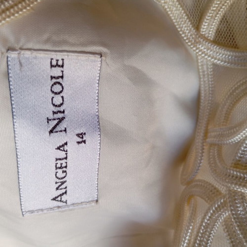 Formal beige dress like new, size 14