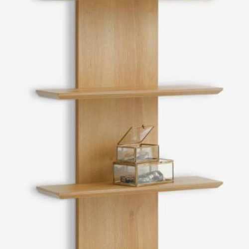 Borum wall shelf, 4 shelves, oak