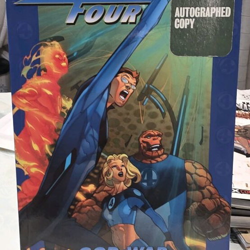 Ultimate Fantastic Four Vol 7 God War Marvel TPB used signed copy