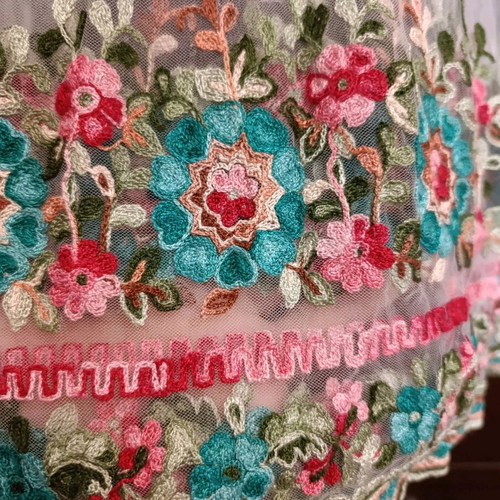 Transparent embroidered shirt Ruby Yaya new, size L, white multicolor