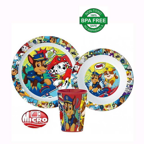 Paw Patrol kids dinner set 3pcs new, eco-friendly material