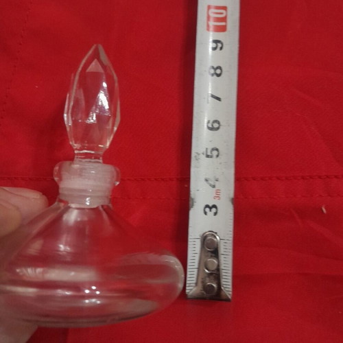 Vintage crystal perfume essence bottle used
