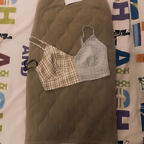 Zara quilted skirt beige new with matching top size S