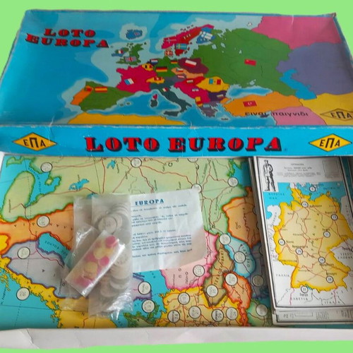 Loto Europa board game used, collectible from EPA 1970s