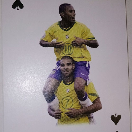 Adriano & Robinho Brazil collectible card like new, 2006