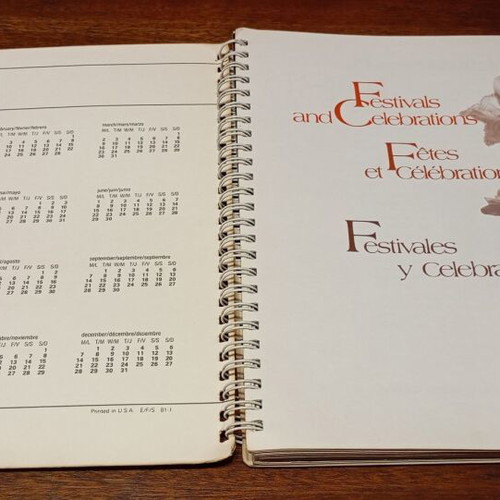 Retro UNICEF 1981 calendar notebook like new