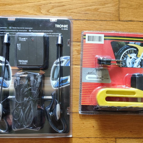 Tronic H-3050 intercom set and disc brake lock new