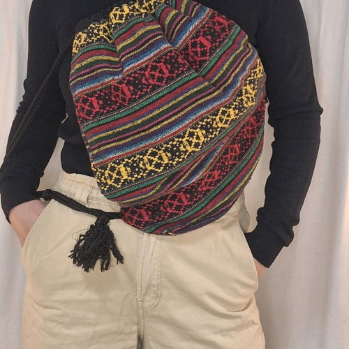 Hobo bag like new, backpack style, multicolor